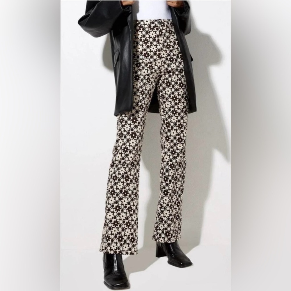 Motel Rocks Zoven Trouser Patchwork Daisy Brown